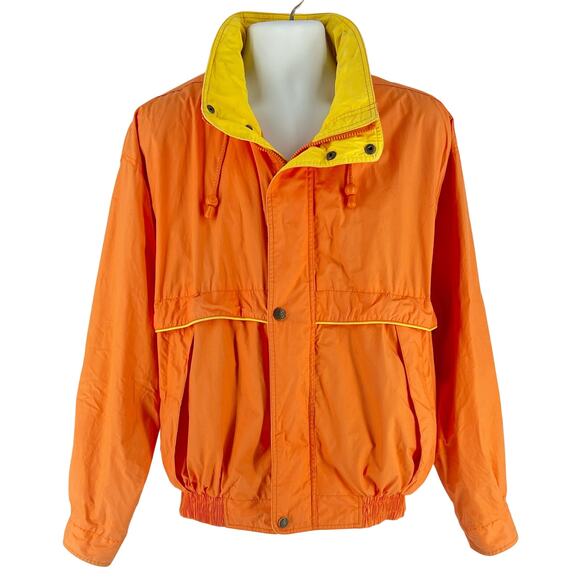 90s orange and yellow Strato Jac windbreaker jacket 1990s vintage - Picture 1 of 12